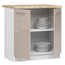Kuchyňská skříňka OLIVIA S80 2D - bílá/cappuccino lesk - galerie #2