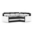 Rozkládací rohová sedací souprava MILTON II model 2 Levá Černá/bílá - galerie #12