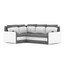 Rozkládací rohová sedací souprava MILTON II model 2 Levá Černá/bílá - galerie #3