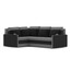 Rozkládací rohová sedací souprava MILTON II model 2 Levá Černá/bílá - galerie #1