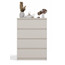 Komoda Malva 4 zásuvky - béžová - galerie #1