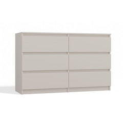 Komoda Malva 6 zásuvek 120 - béžová