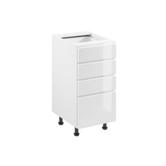 Kuchyňská skříňka ASPEN D40S4 - bílá/bílá