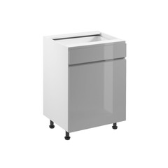 Kuchyňská skříňka ASPEN II D60S1-P/L - bílá/šedá