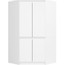Rohová šatní skříň S100 4D CLP - bílá