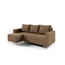 Rohová rozkládací sedací souprava 250 DANE Pravá Hnědá - galerie #1