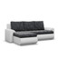 Rozkládací rohová sedací souprava TOKIO VI Levá Šedá/bílá I - galerie #1