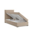 Čalouněná postel VINCENZA 90x200 cm s pružinovou matrací Krémová - galerie #2