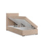 Čalouněná postel VINCENZA 90x200 cm s pružinovou matrací Béžová - galerie #2