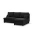 Rozkládací rohová sedací souprava DELI model 2 Černá - galerie #1