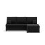 Rozkládací rohová sedací souprava DELI model 2 Černá - galerie #3