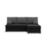Rozkládací rohová sedací souprava DELI model 2 Černá/šedá - galerie #3