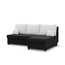 Rozkládací rohová sedací souprava DELI model 2 Černá/bílá - galerie #1