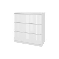 Komoda 70/3 - bílý lesk