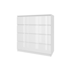 Komoda 90/4 - bílý lesk