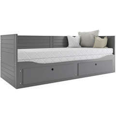 Výsuvná dětská postel HERMES šedá 200x80 cm