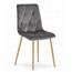 Jídelní židle LIBRA - šedá/nohy v barvě dřeva
