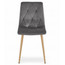 Jídelní židle LIBRA - šedá/nohy v barvě dřeva - galerie #1