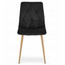 Jídelní židle LIBRA - černá/nohy v barvě dřeva - galerie #1