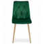 Jídelní židle LIBRA - zelená/nohy v barvě dřeva - galerie #1