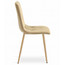 Jídelní židle LIBRA - béžová/nohy v barvě dřeva - galerie #2