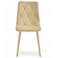 Jídelní židle LIBRA - béžová/nohy v barvě dřeva - galerie #1