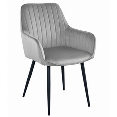 Jídelní židle SOLDEN - šedá/černé nohy