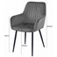 Jídelní židle SOLDEN - šedá/černé nohy - galerie #5