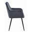 Jídelní židle SOLDEN - tmavě šedá/černé nohy - galerie #2