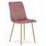 Jídelní židle LAVA - růžová/nohy v barvě dřeva