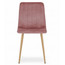 Jídelní židle LAVA - růžová/nohy v barvě dřeva - galerie #1