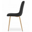 Jídelní židle LAVA - černá/nohy v barvě dřeva - galerie #2