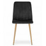 Jídelní židle LAVA - černá/nohy v barvě dřeva - galerie #1