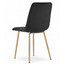 Jídelní židle LAVA - černá/nohy v barvě dřeva - galerie #3