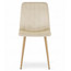 Jídelní židle LAVA - béžová/nohy v barvě dřeva - galerie #1