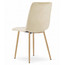 Jídelní židle LAVA - béžová/nohy v barvě dřeva - galerie #3