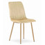 Jídelní židle LAVA - béžová I/nohy v barvě dřeva
