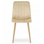 Jídelní židle LAVA - béžová I/nohy v barvě dřeva - galerie #1